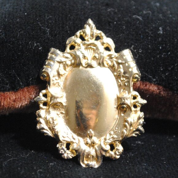 Vintage Gold Vermeil Sterling Silver Victorian Style Brooch 925 - Picture 2 of 8